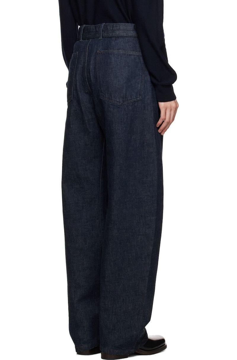 Lemaire Twisted Belted Jeans - Indigo | Garmentory