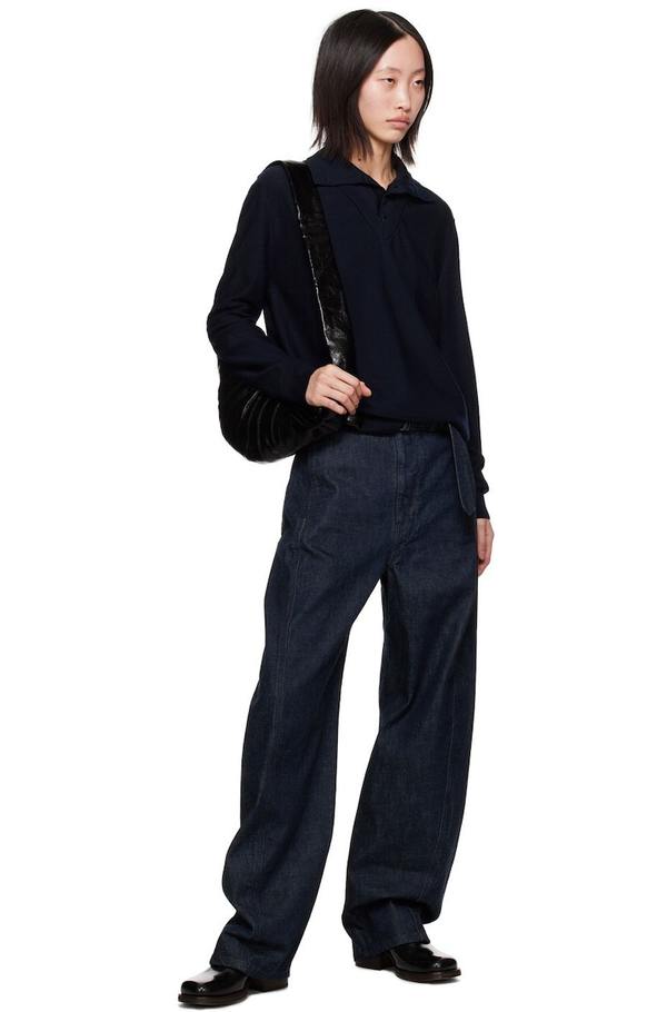 Lemaire Twisted Belted Jeans - Indigo | Garmentory