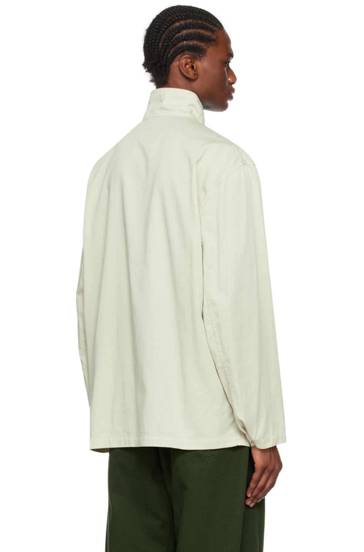 Lemaire Stand Collar Shirt - Beige | Garmentory