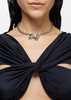 Mondo Mondo Bow Pendant Choker - White Bronze - Thumbnail 2