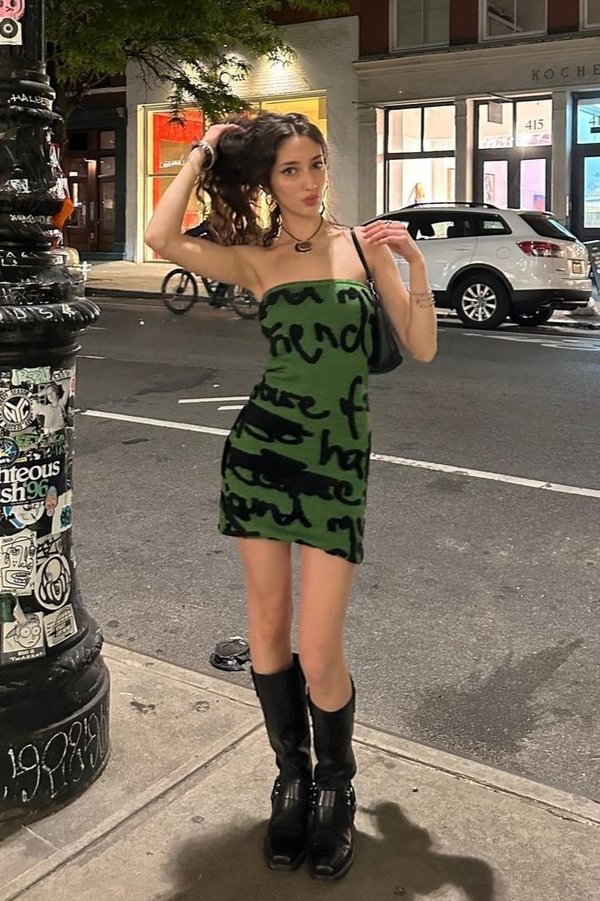 green emerald velvet dress Green Tube Top Maxi Dress L main image 0