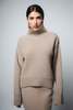 Santicler Cio Sequin Cashmere Turtleneck Sweater - Fawn Sparkle - Thumbnail 1