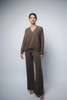 Santicler Crista V-neck Cashmere Pullover - Chestnut - Thumbnail 2