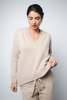 Santicler Crista V-neck Cashmere Pullover - Sand - Thumbnail 4