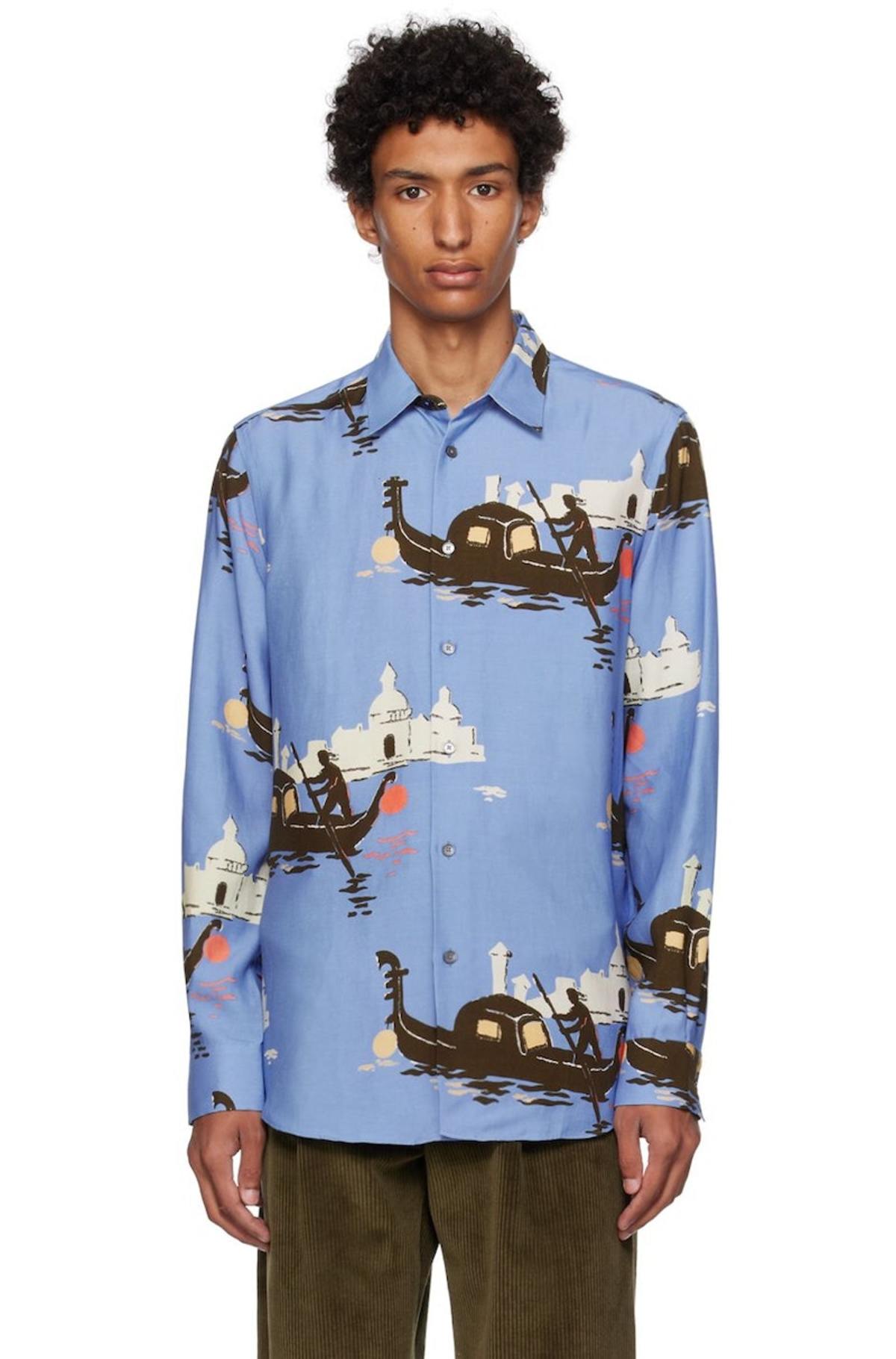 トップス 21ss Miami shirt Blue Oversized cotton tunic, light blue | Sportmax
