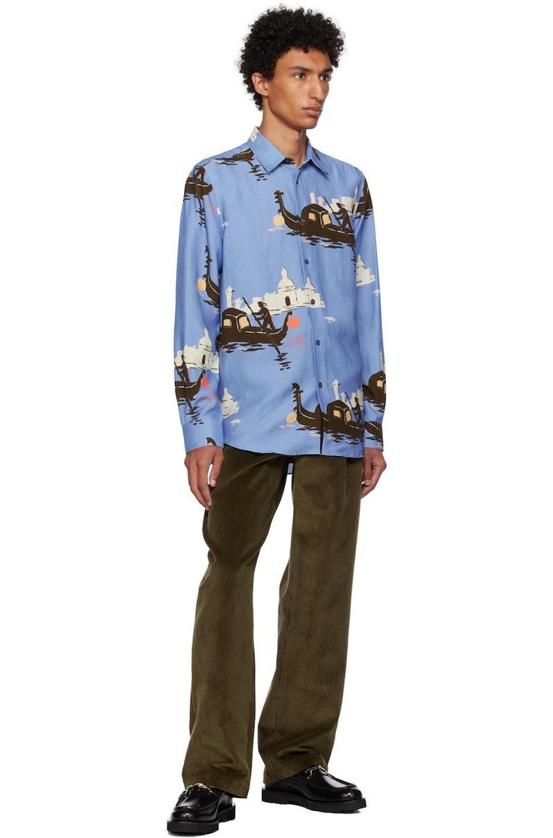トップス 21ss Miami shirt Blue Oversized cotton tunic, light blue | Sportmax