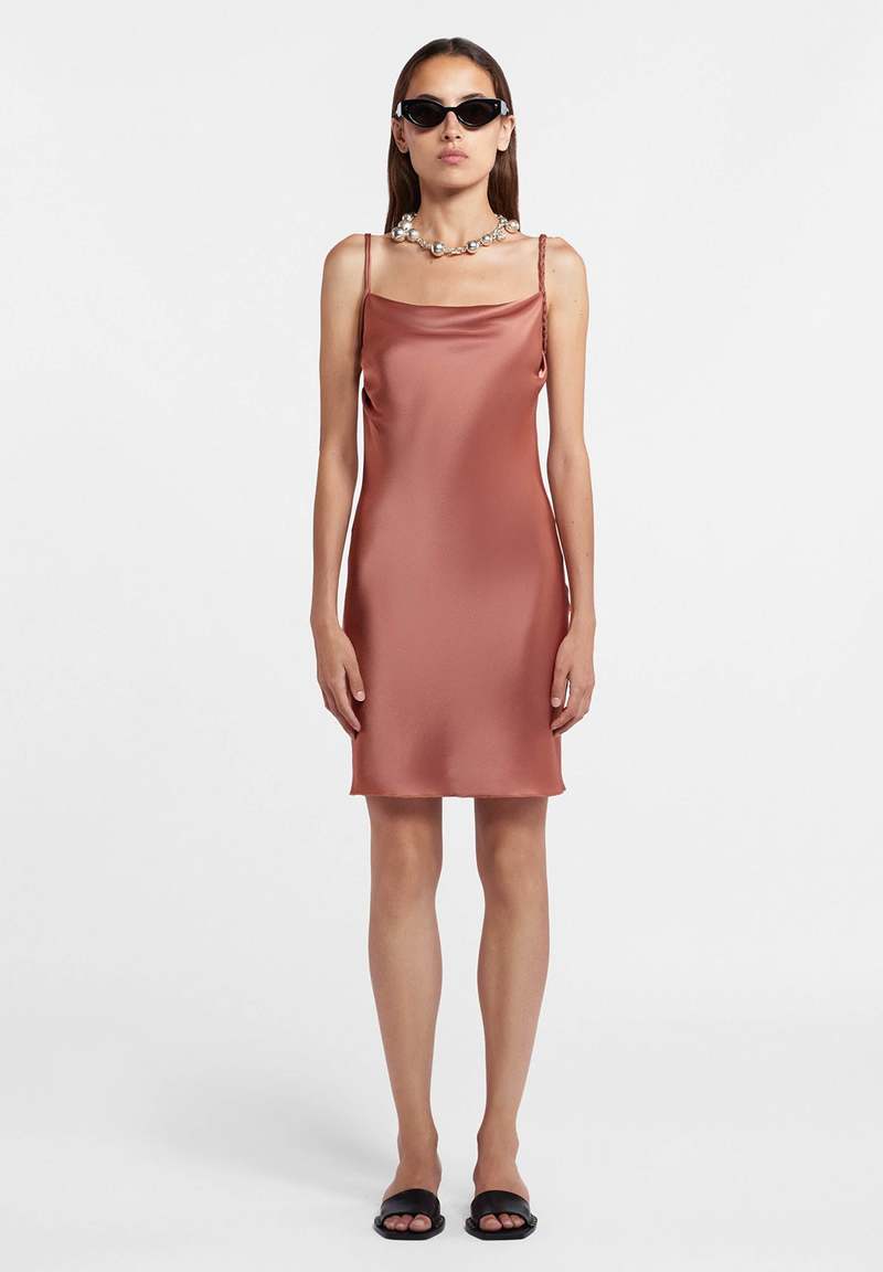 nanushka brown dress Nanushka