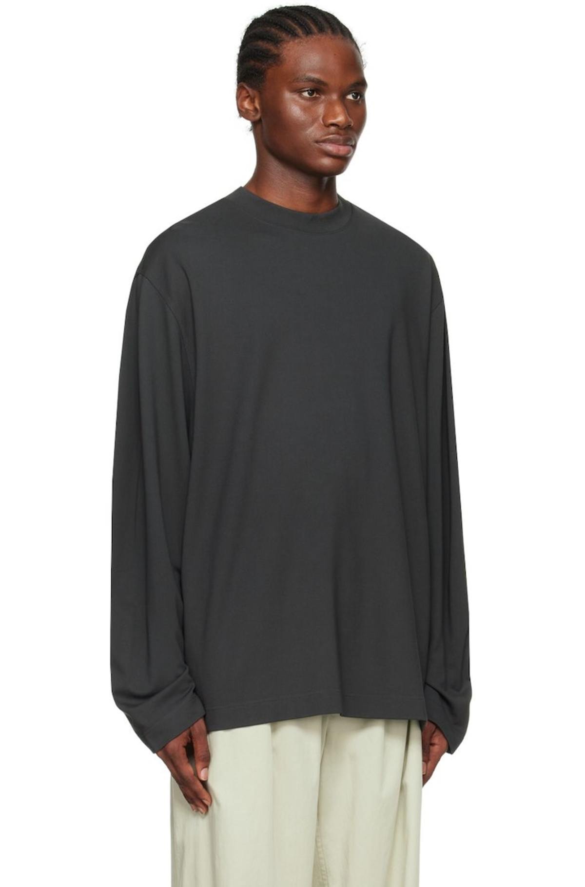 Lemaire Dropped Shoulder Sweatshirt - Gray | Garmentory