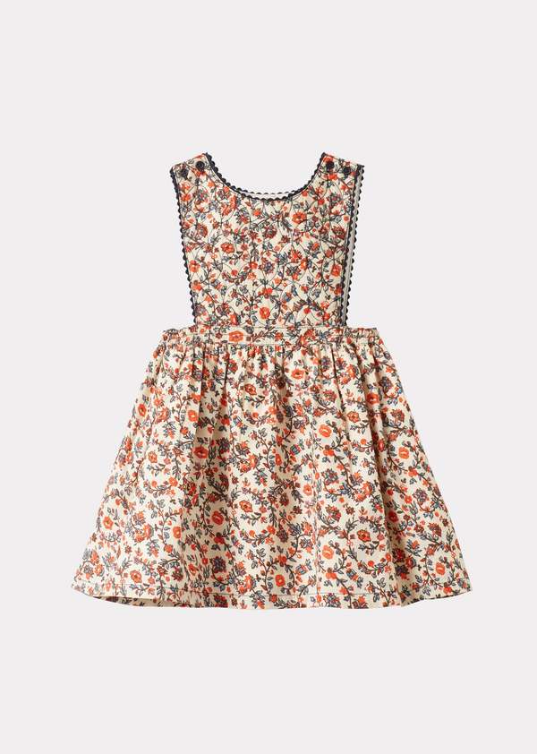【CARAMEL】COLIMA GIRL DRESS CREAM FLORAL Kids Caramel Colima Baby Dress - Cream Floral | Garmentory