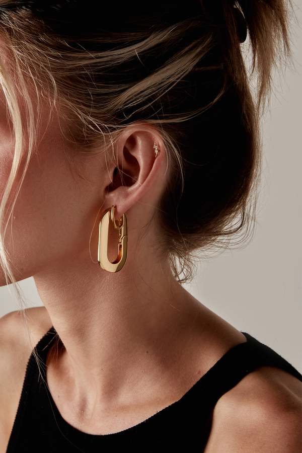 JENNY BIRD MEGA U LINK EARRINGS - Gold | Garmentory