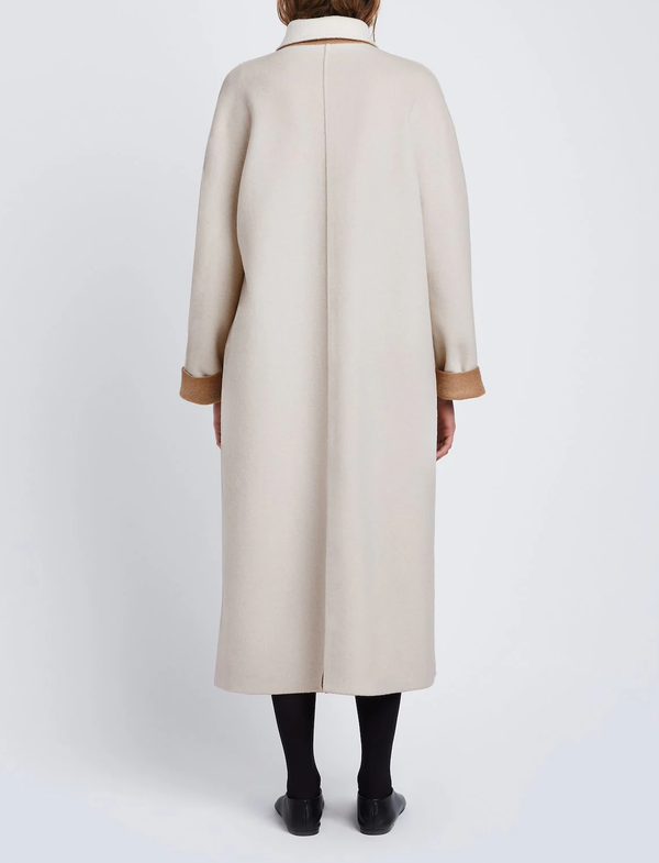 Proenza Schouler Melton Reversible Coat - Camel/White
