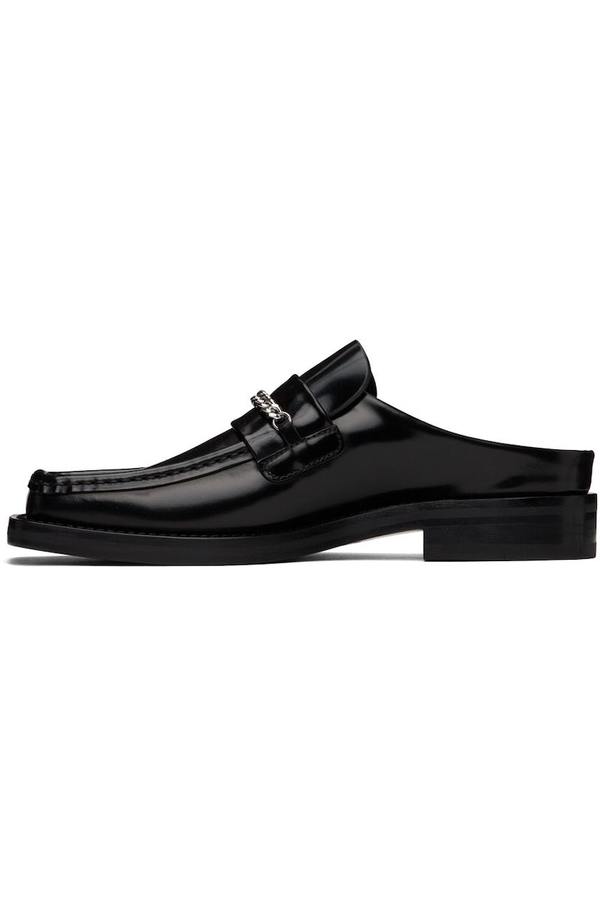 Martine Rose Square Toe Mules - Black | Garmentory