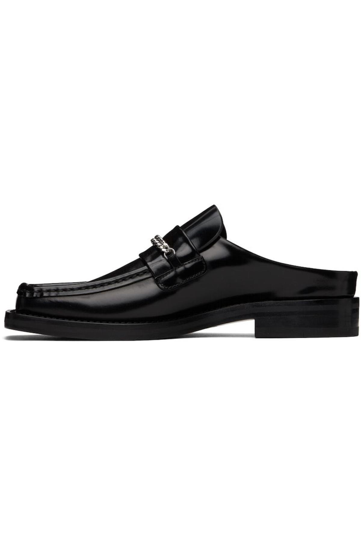 Martine Rose Square Toe Mules - Black | Garmentory