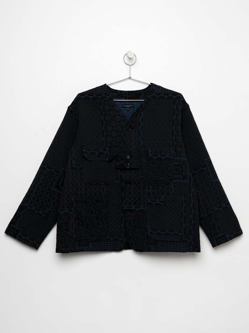 Engineered Garments CP Geo Jacquard Cardigan Jacket - Black