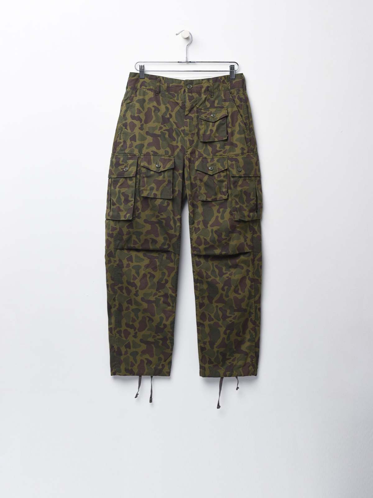 Engineered Garments 6.5oz Flat Twill FA Pant - Olive Camo | Garmentory