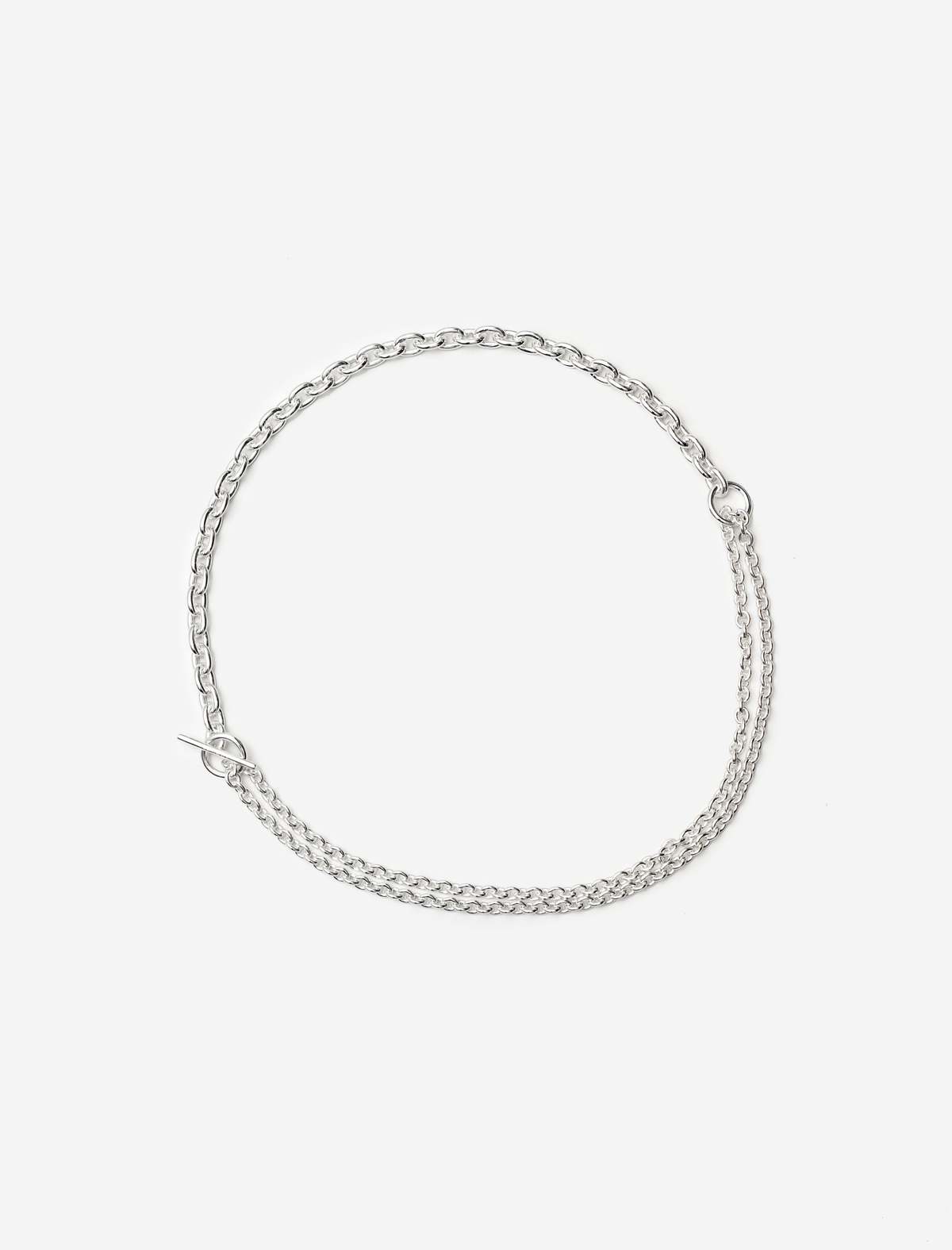 All Blues♡ Double necklace thin All Blues Double Necklace Thin Short - Polished Silver