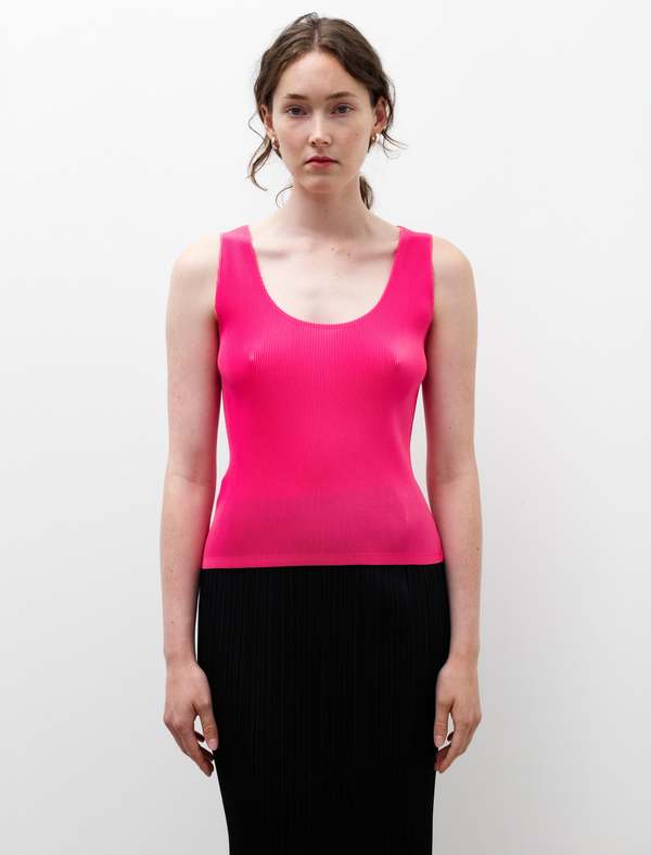 Pleats Please by Issey Miyake Mist Tank Top - Bright Pink | Garmentory