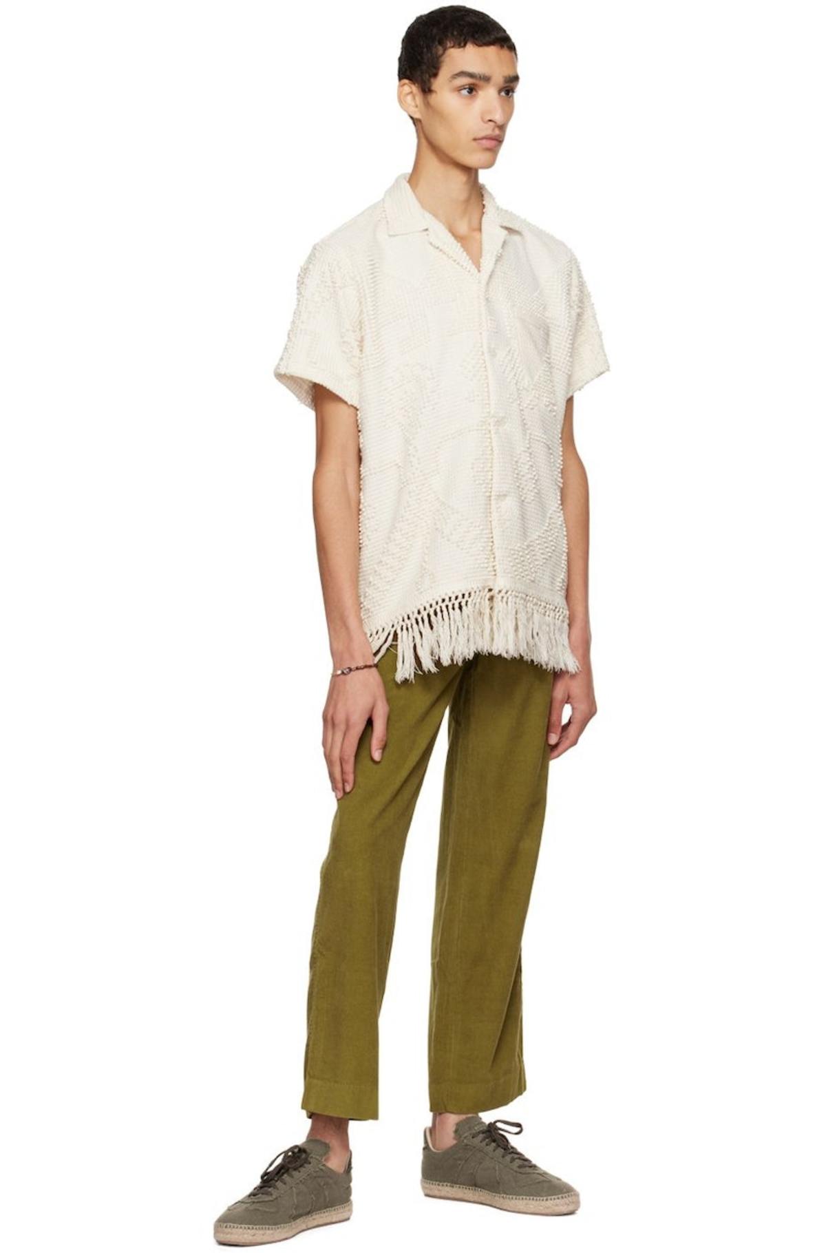Bode White Candlewick Shirt | Garmentory