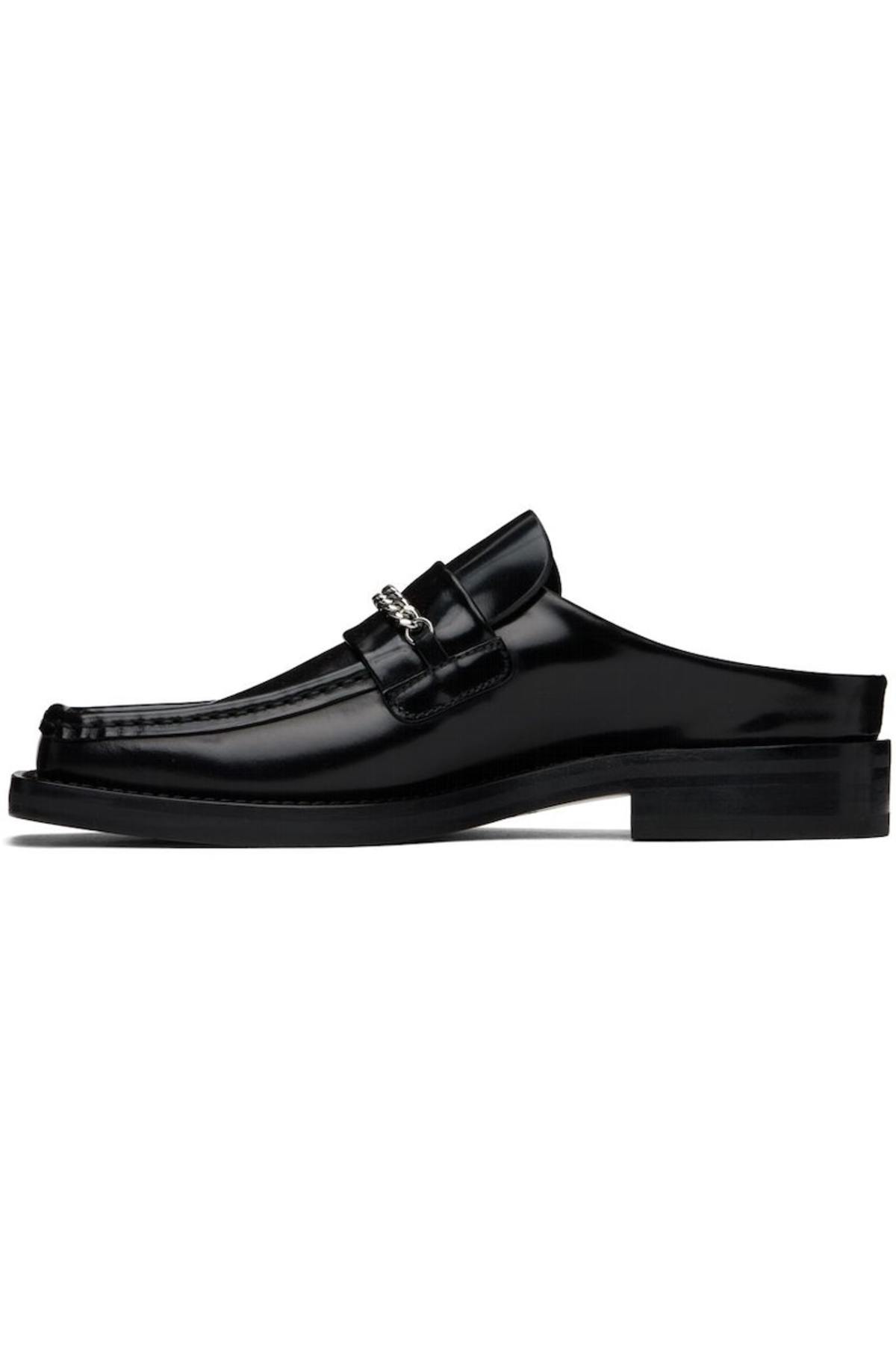 Martine Rose Square Toe Mules - Black | Garmentory
