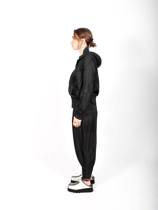 Pleats Please by Issey Miyake Fluffy Basics Cardigan - Black