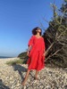 Yesaet Mante Bell Sleeve Dress - Poppy - Thumbnail 2