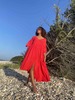 Yesaet Mante Bell Sleeve Dress - Poppy - Thumbnail 3