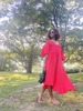 Yesaet Mante Bell Sleeve Dress - Poppy - Thumbnail 4