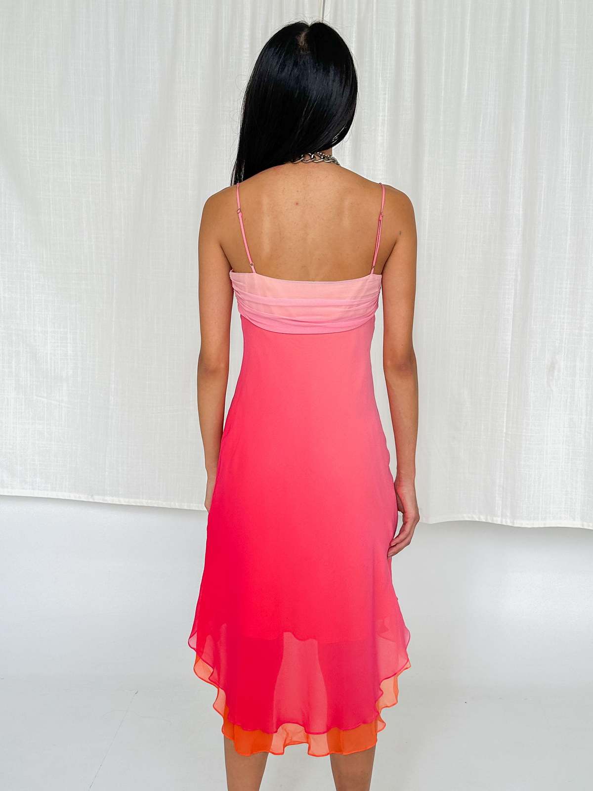 Silk Chiffon Fairy Dress - Pink Ombre | Garmentory