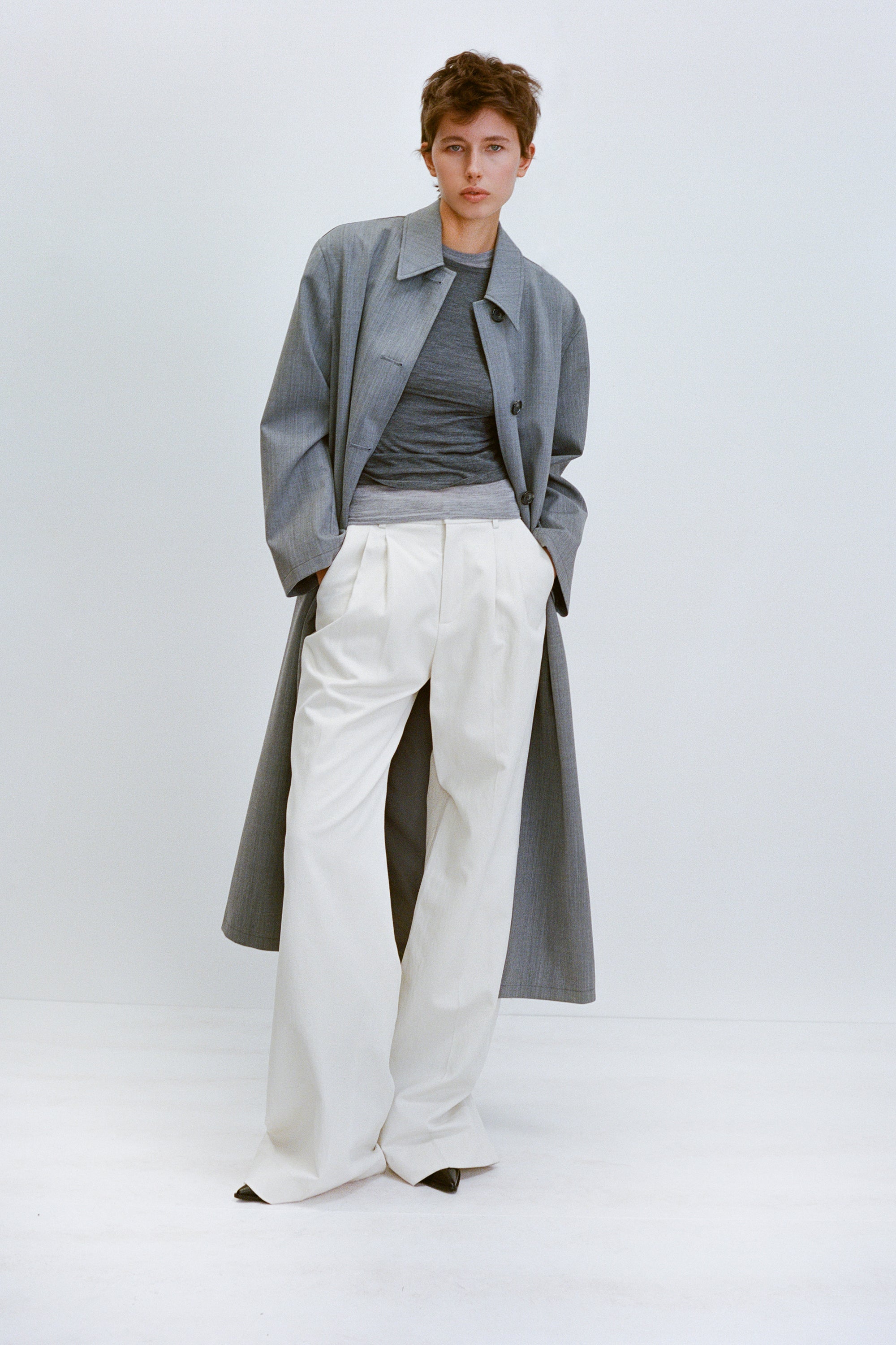 Nili Lotan Watson Duster Coat in Beige main image 0