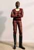 BARRIE Ladies Leggings - Fuzzy Tartan - Thumbnail 1