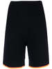 BARRIE Shorts with Golf Cable Rib and Stripe - Black - Thumbnail 6