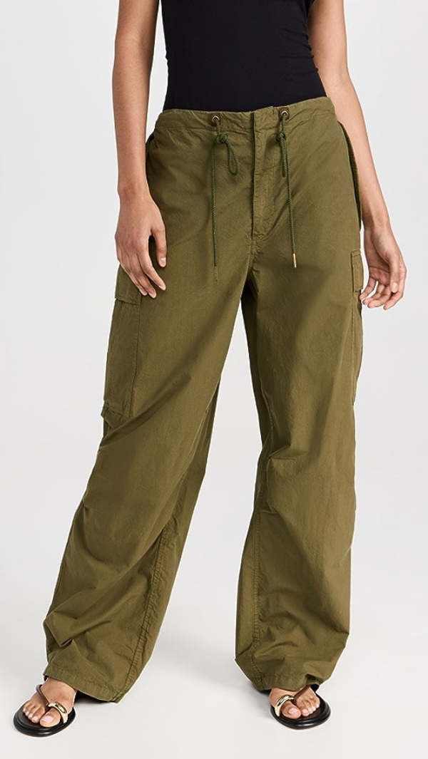 Nili Lotan Lison Oversized Cargo Pant - Olive Green | Garmentory