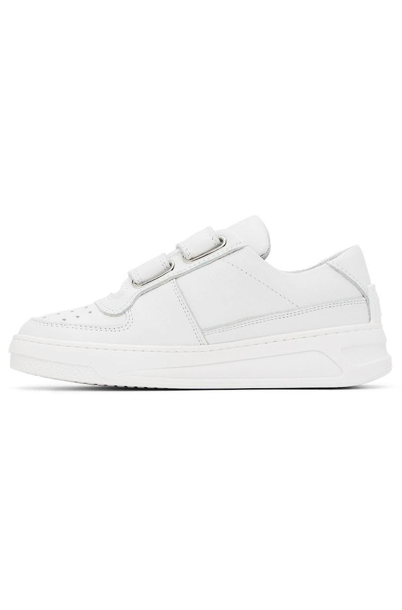 Kids Acne Studios Leather Sneakers - White | Garmentory