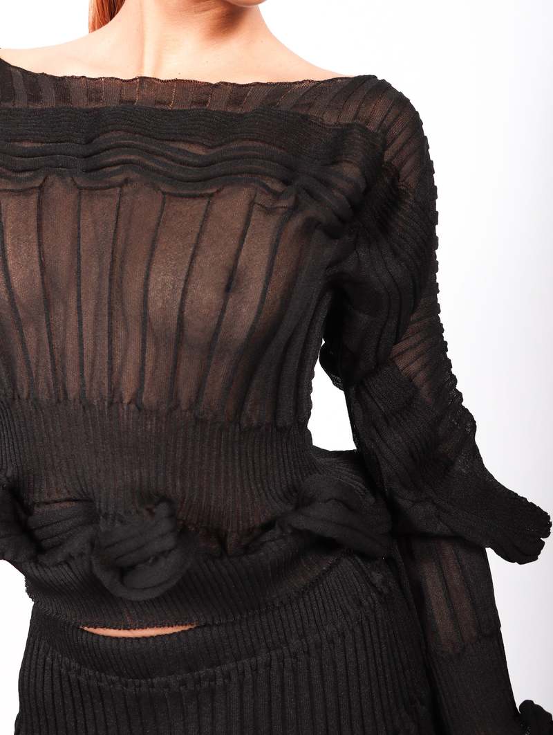 Issey Miyake Trunk Show Assemblage Top - Black | Garmentory