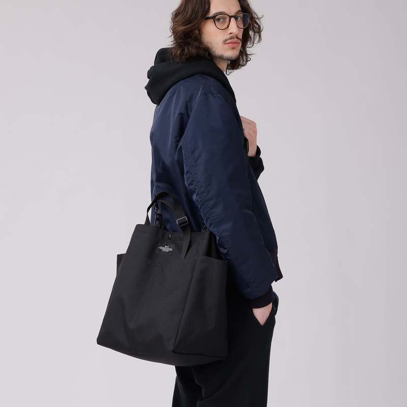 Bags In Progress Carry All Beach Bag - Black Khaki Pocket
