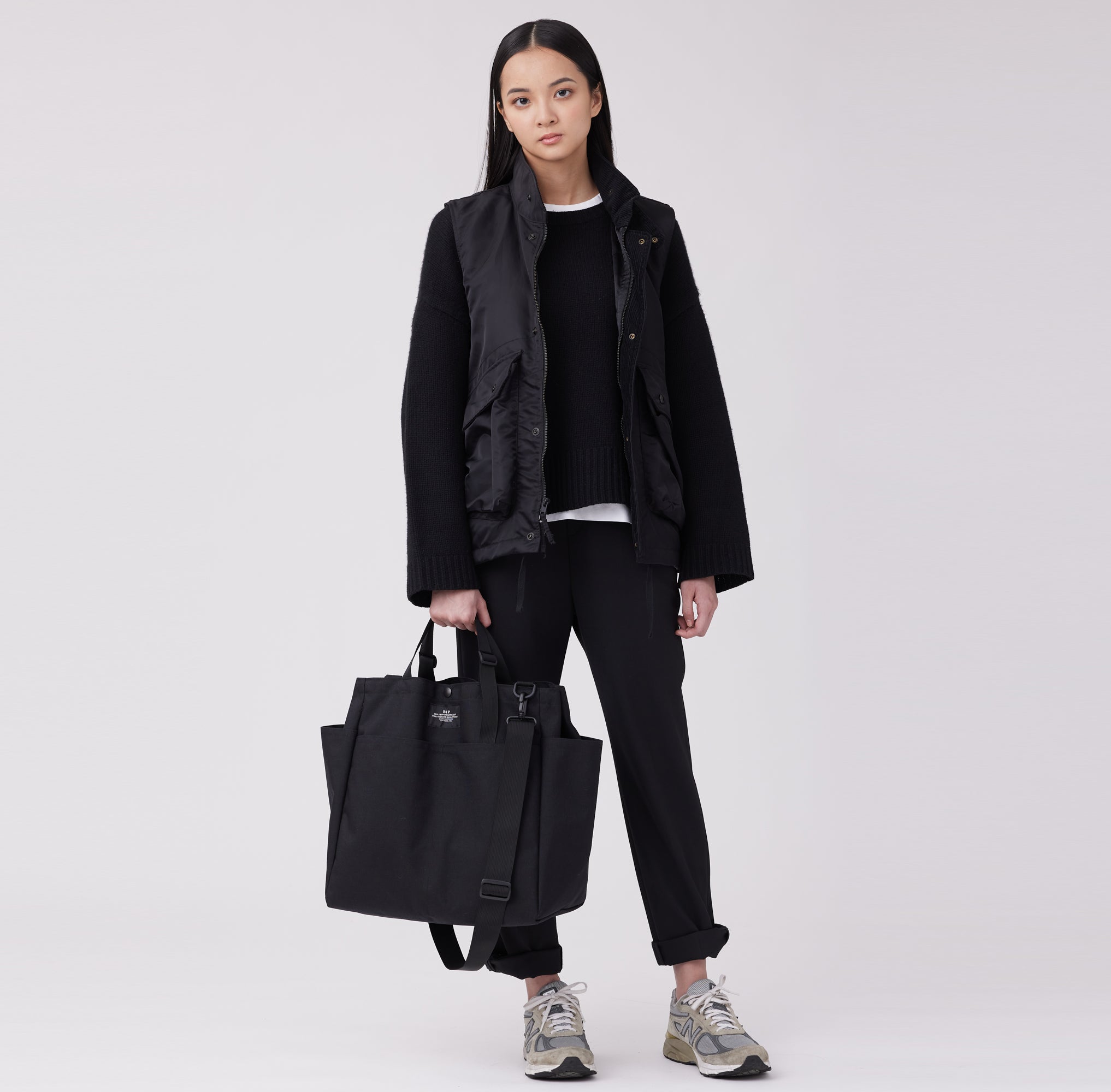 Bags In Progress Carry All Beach Bag - Black Khaki Pocket | Garmentory
