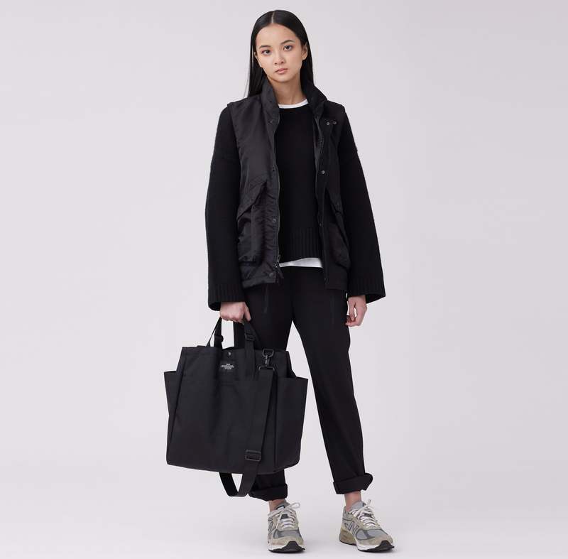 Bags In Progress Carry All Beach Bag - Black Khaki Pocket
