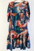 NAVY COLORFUL TOUCANS MIDI DRESS - Thumbnail 4