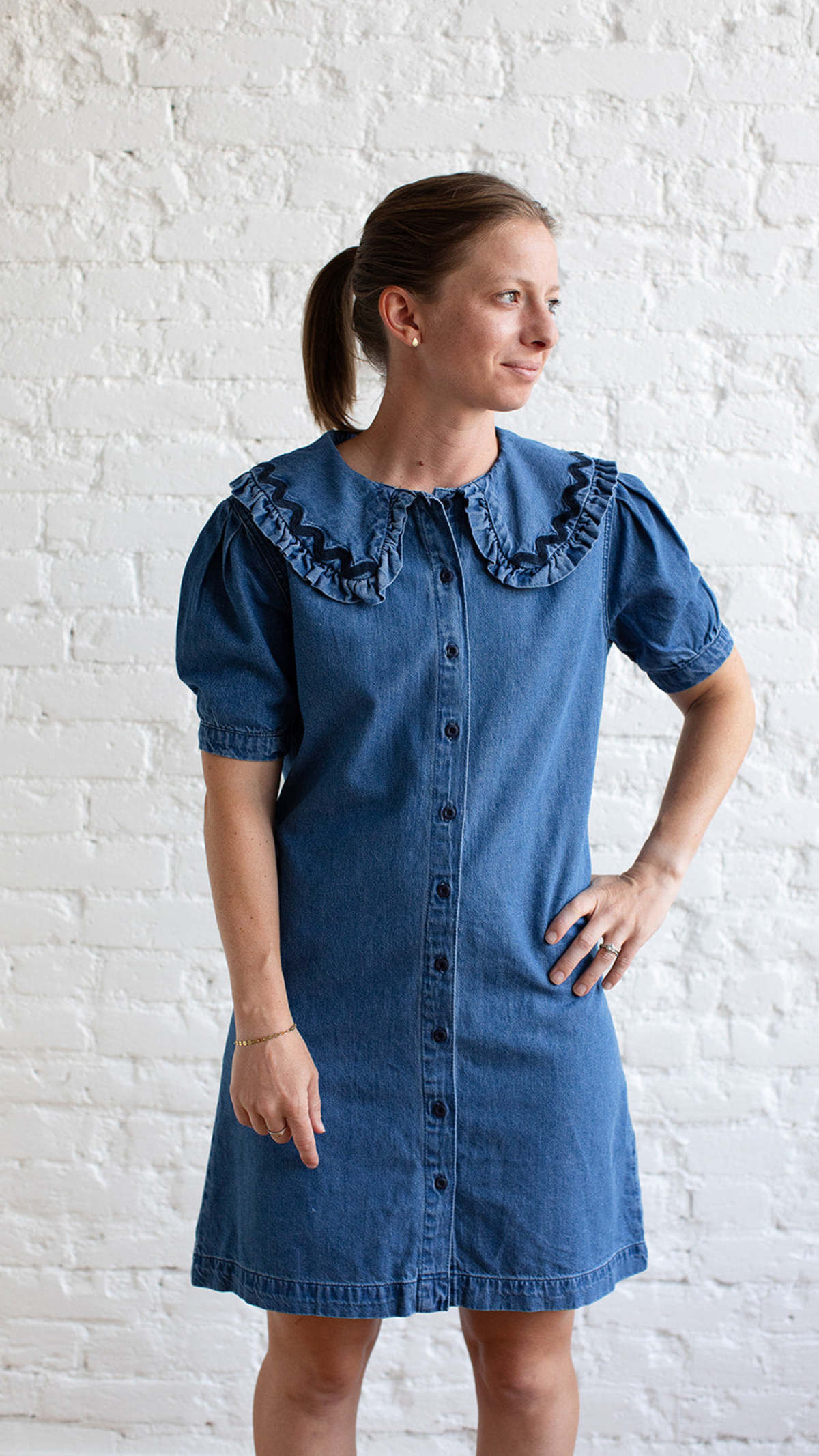 WITHBLACK Dolly Denim Dress - Denim | Garmentory