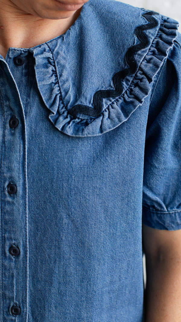 WITHBLACK Dolly Denim Dress - Denim | Garmentory