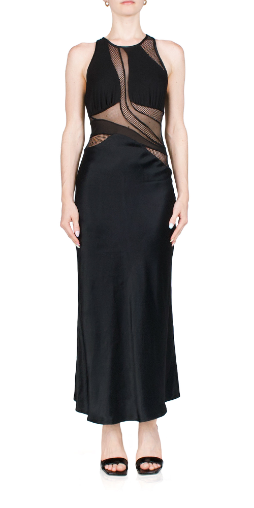 clover maxi dress Women's Clover Lace Maxi Dress White & Nude S/M/L/Customize MEAN BLVD, White & Nude / S
