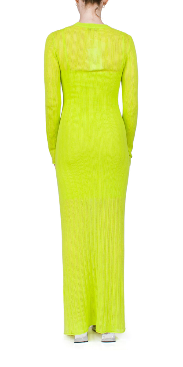 knee length dresses for ladies Amal Maxi Dress - Lime main image 0