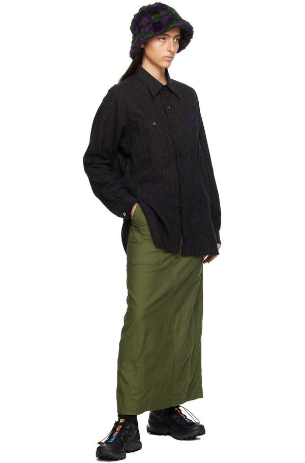Needles Khaki String Fatigue Midi Skirt - Olive | Garmentory