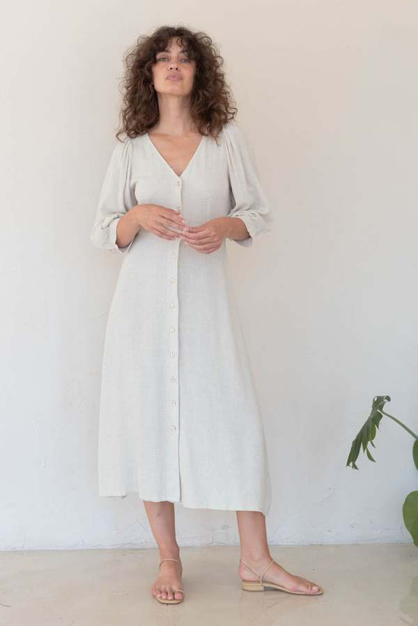 Rachel Pally Agnes Linen Dress - Natural | Garmentory Rachel Pally Agnes Linen Dress - Natural | Garmentory