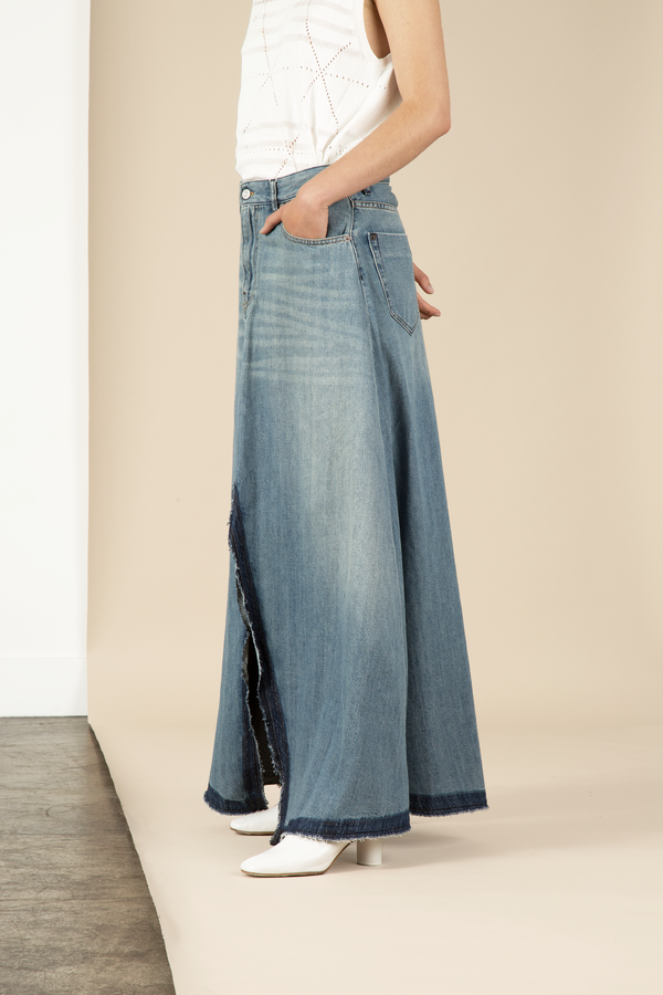 MM6 Bleach Denim Skirt Garmentory