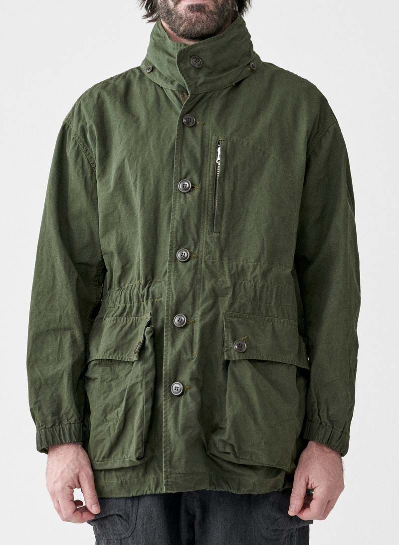 Sage de Cret High Density Waxed Field Jacket - Olive