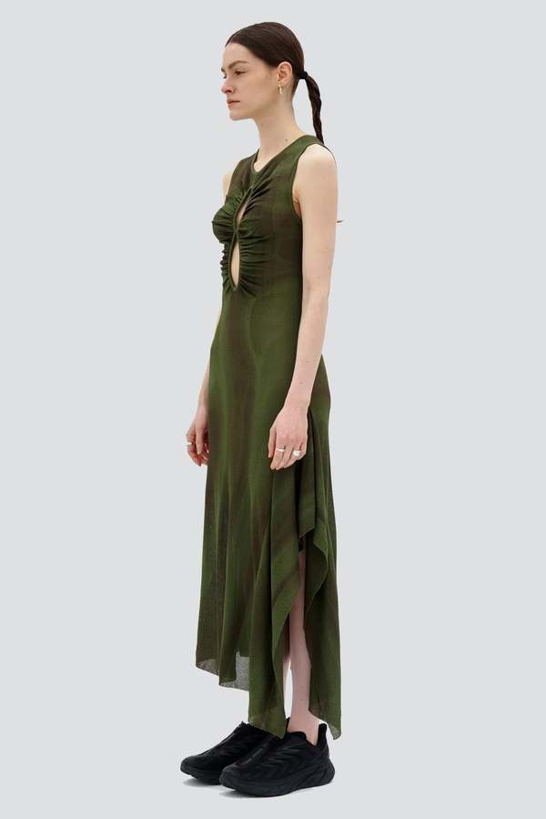 ph5 dress green BROOKLYN WAVY ASYMMETRIC DRESS– PH5