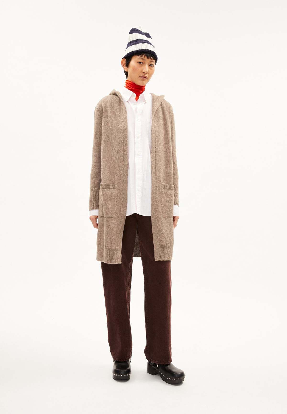 Armedangels Warmaa Wool Cardigan - Dark Caramel - Image 2 of 6