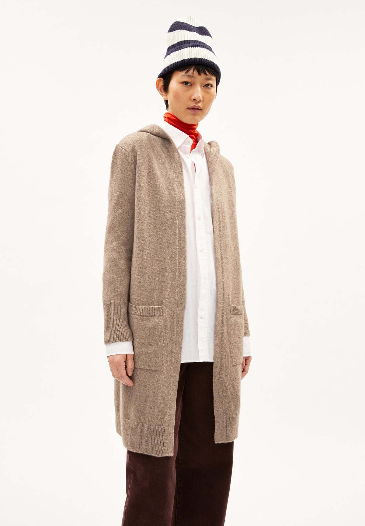 Armedangels Warmaa Wool Cardigan - Dark Caramel - Image 4 of 6