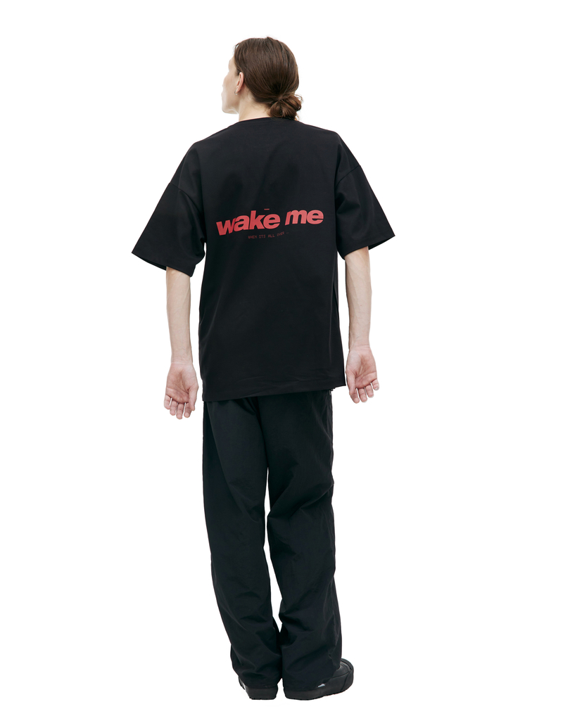 ★OAMC★ Wake Print Short Sleeve T-Shirt Black 23A28OAJ12COT OAMC Wake me printed t-shirt - Black | Garmentory
